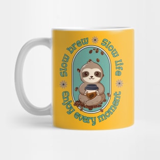 Cute sloth drinking coffee Mug